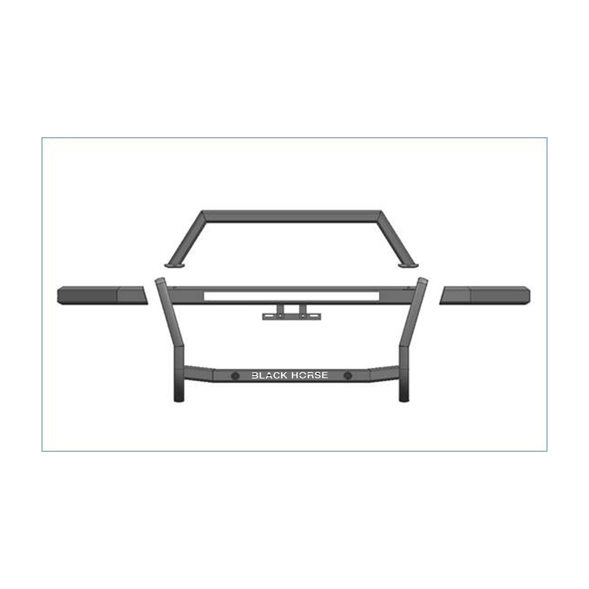 Rambler Black Horse Grille Guard Modular Compatible with 2015-2022 Chevrolet Colorado|2015-2022 GMC Canyon-RAG315
