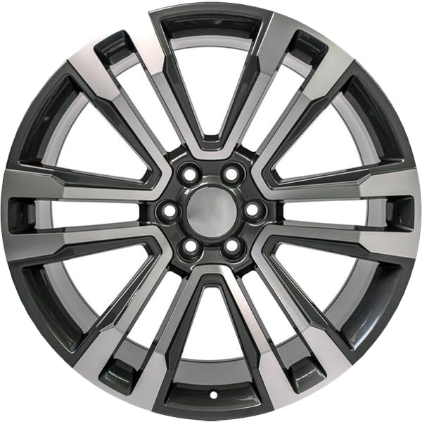 Hyper Black Machined Wheel OE Wheels LLC CV44-24100-6550-24MHB Painted (24 x 10. inches /6 x 139 mm, 24 mm Offset)