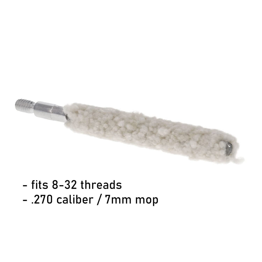 Durable Birchwood Casey Versatile Gun Maintenance Scrubbing Cleaning Cotton Bore Mop | for 270/6.8 Mm