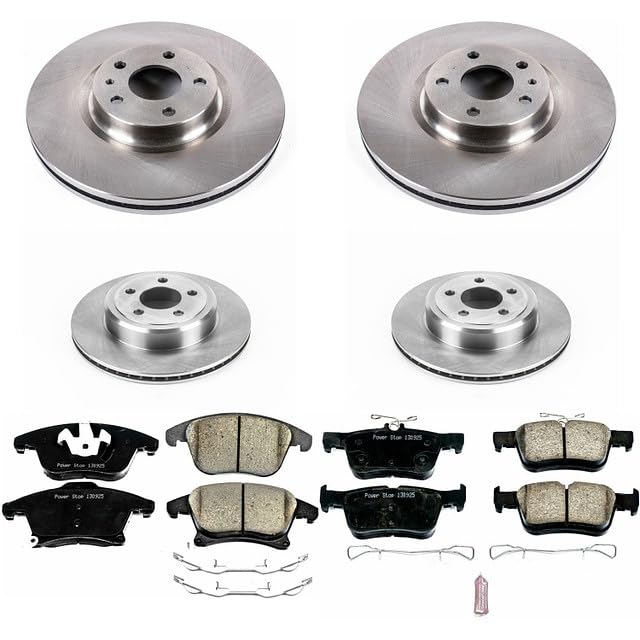 Power Stop Autospecialty KOE6815 Front and Rear Replacement Brake Kit-OE Brake Rotors & Ceramic Brake Pads For Ford Fusion 2013-2016, Lincoln MKZ 2013-2016 [Model Specific]