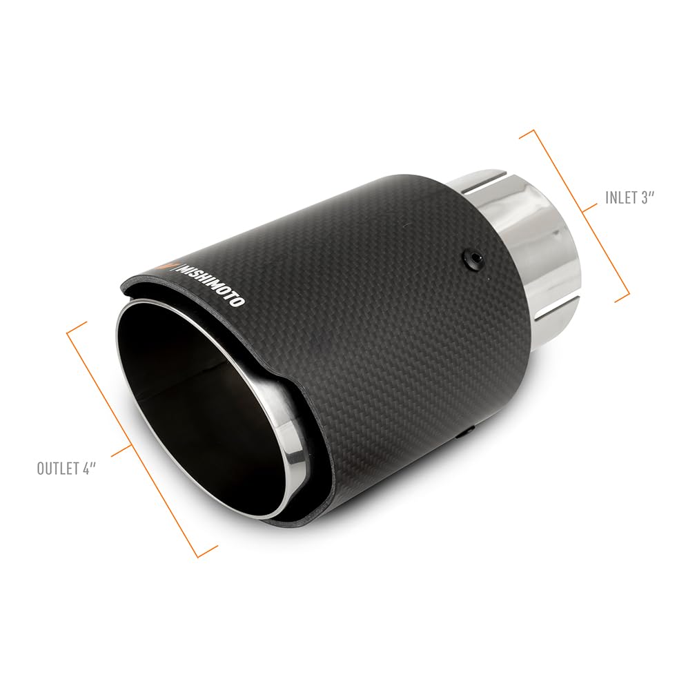 Carbon Fiber Mishimoto Exhaust Tip, 3”, Polished