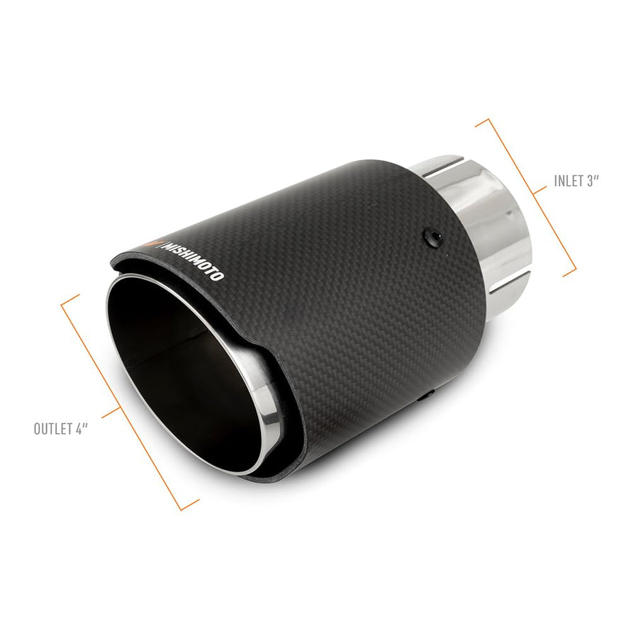 Carbon Fiber Mishimoto Exhaust Tip, 3”, Polished