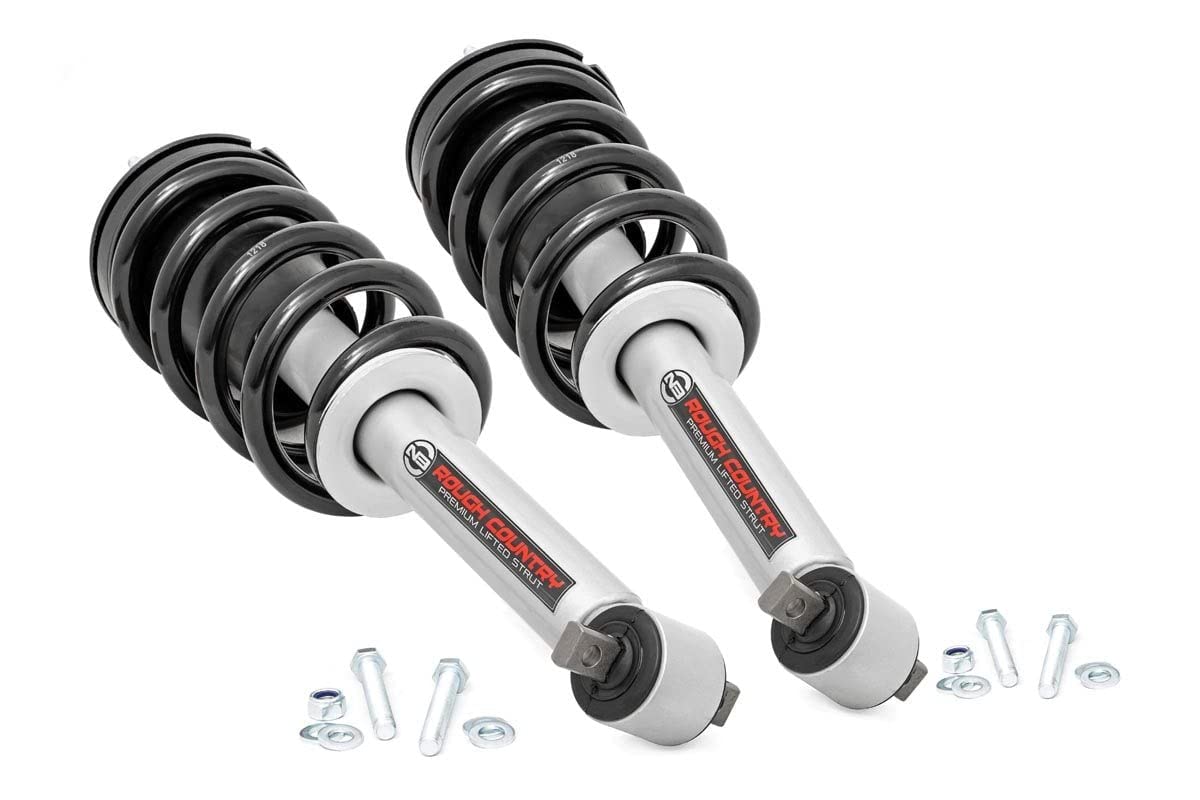 3.5" Rough Country N3 Loaded Struts for 2014-2018 Chevy/GMC 1500-501130,Silver
