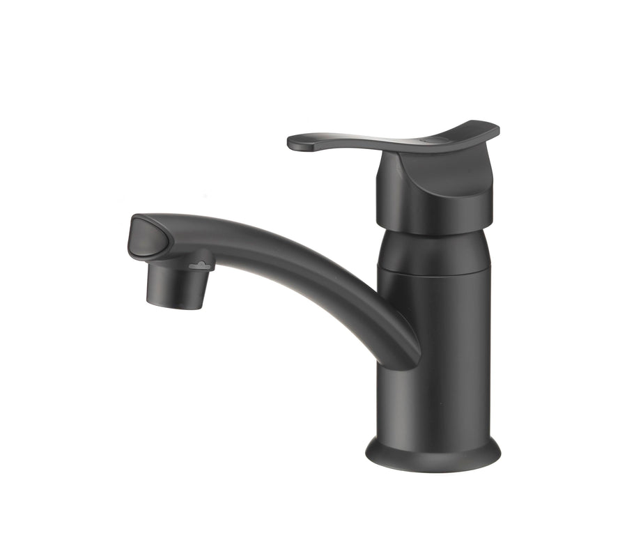 Dura Faucet Streamline RV Single Lever Centerset Lavatory Sink Faucet (Matte Black)