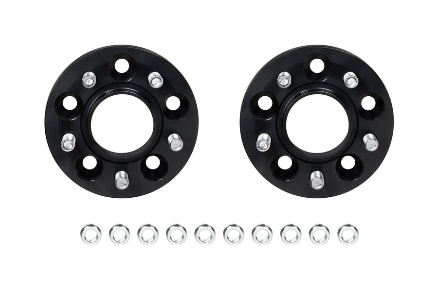 Eibach Wheel Spacer, 16 mm Thick, 5 x 114.3 mm Bolt Pattern, Lug Nuts Included, Aluminum, Black Anodized, Compatible with Tesla Model 3 2017-23 / Tesla Model Y 2020-25, Pair