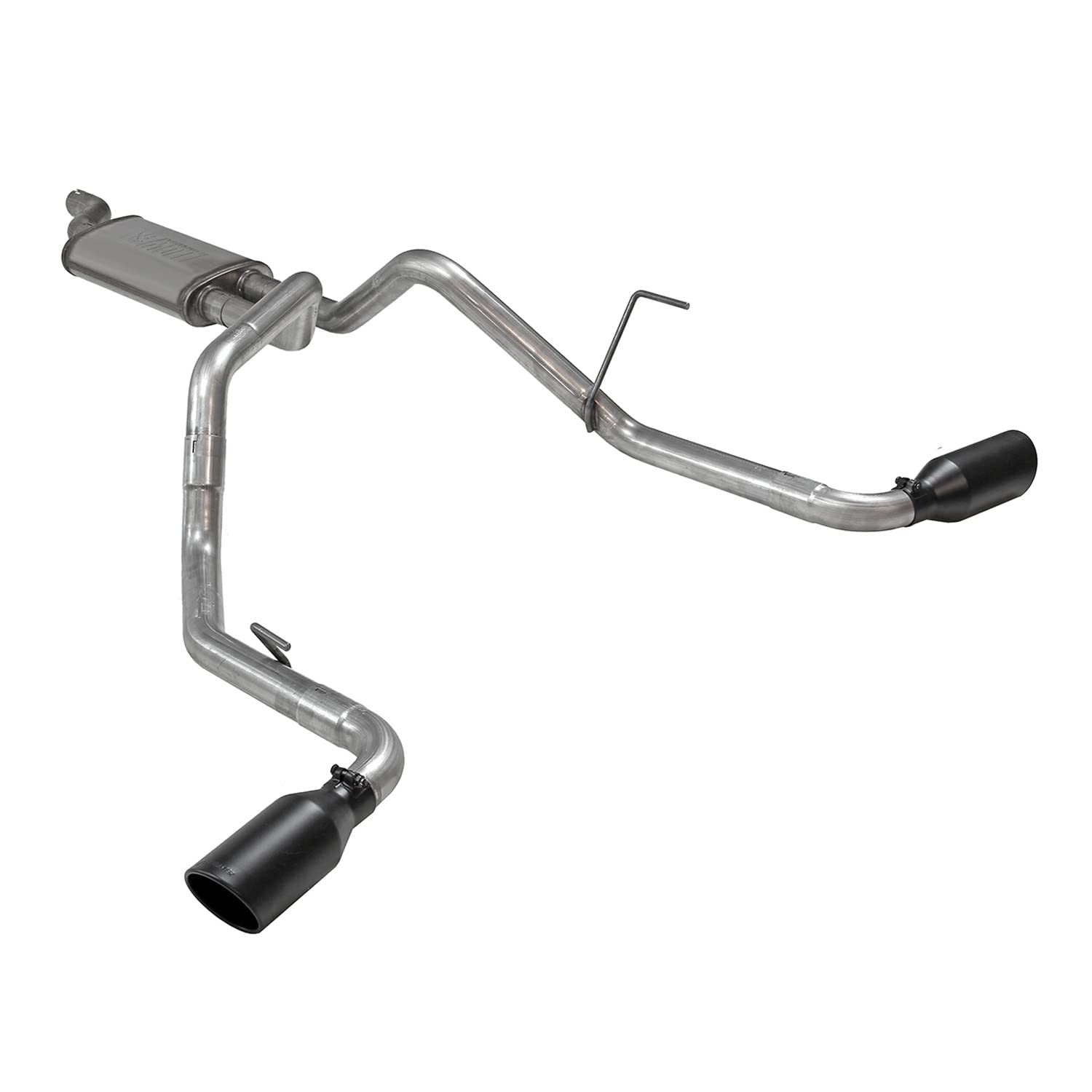 Flowmaster FlowFX 718103 Cat-Back Exhaust Kit 2.5 Inch Dual Side Exit 409 Stainless Steel 4.5 Inch Black Ceramic Stainless Tips Compatible with 2005-2019 Nissan Frontier 4.0L V6 2/4WD all Wheelbases