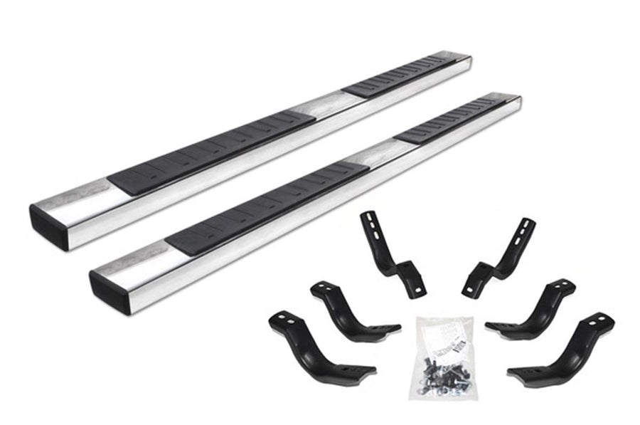 Go Rhino 6" Sidesteps & OE Xtreme II Brackets | Stainless Steel, Polished | 6862415552PS | Fits 2015-2024 Ford F-150 Standard Cab Pickup; 2017-2023 Ford F-250, F-350 Super Duty Standard Cab Pickup