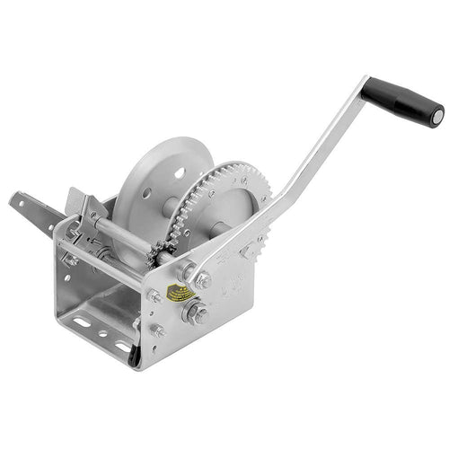 Dual Speed Fulton Winch with Hand Brake - 2600 lbs. Capacity, 1 Pack, Grey