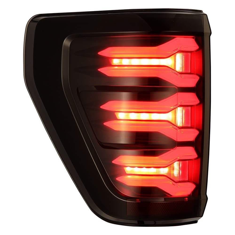 LUXX-Series Alpharex Black/Smoke Sequential Fiber Optic LED Tail Lights