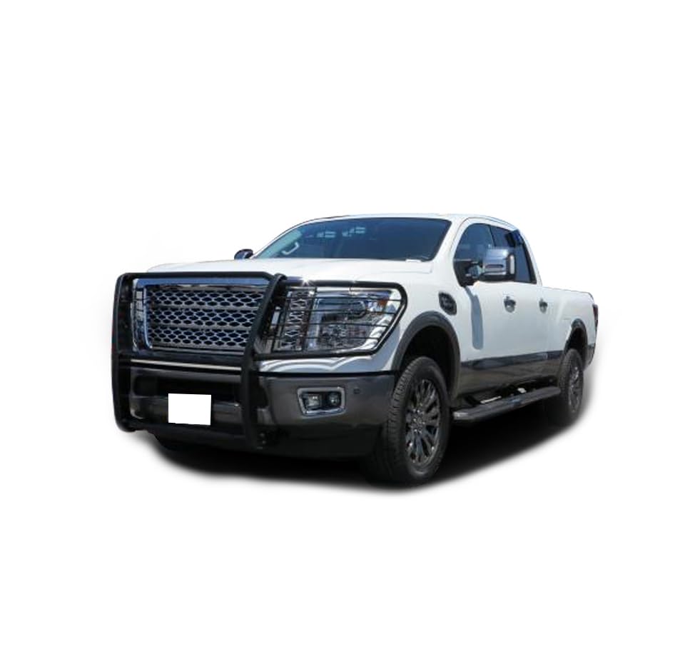 Bumper Guard Black Grille brush Modular Compatible with 2016-2024 Nissan Titan XD-17NR28MA