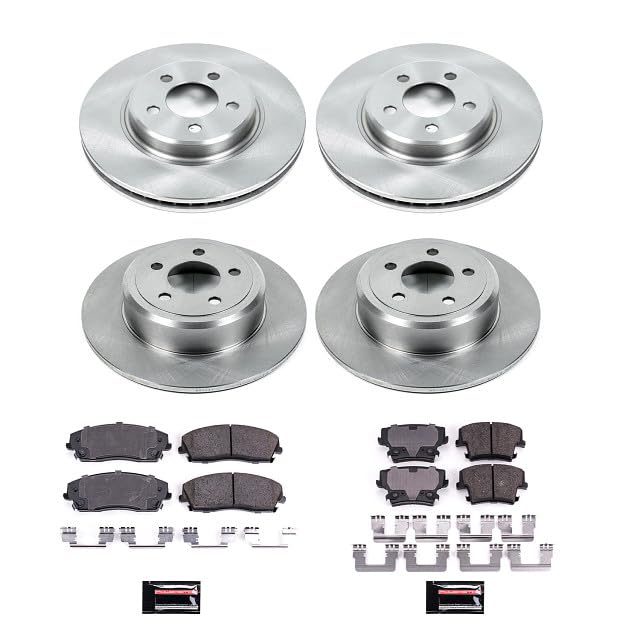 Power Stop KOE1715 Autospecialty Front and Rear Replacement Brake Pad and Rotors Kit For Chrysler 300 | Dodge Challenger Charer Magnum [Application Specific]