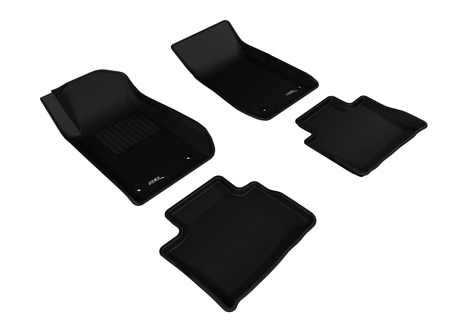 Complete Set 3D MAXpider Custom Fit All-Weather Floor Mat for Select Chevrolet SS Models - Kagu Rubber (Black)