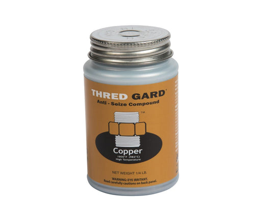 Gasoila Thred Gard Anti-Seize & Lubricating Compound Copper-Based with Brush Applicator, 1/4 lb – High-Temperature Resistant Up to 1000°F, Non-Dripping, Non-Hardening Formula for Nuts, Bolts, Valves