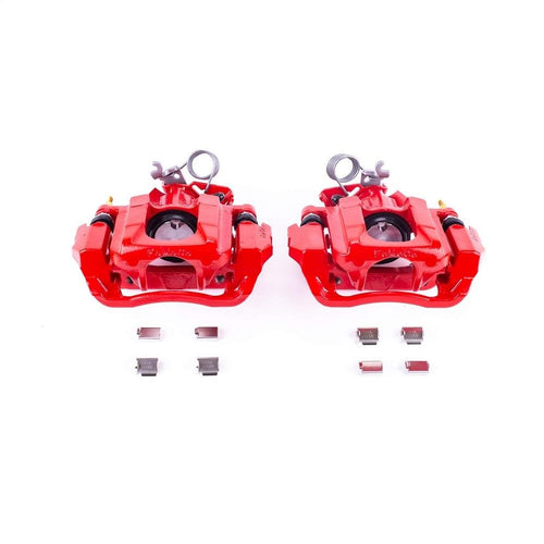 Power Stop Pair of Rear High-Temp Red Powder Coated Calipers For Ford Edge 2011-2014, Lincoln MKX 2011-2015 [Model Specific]