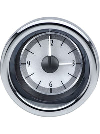 Dakota Digital 3" Round VLC-16-1-S-B Universal VHX Clock Silver Alloy Style Blue Backlighting