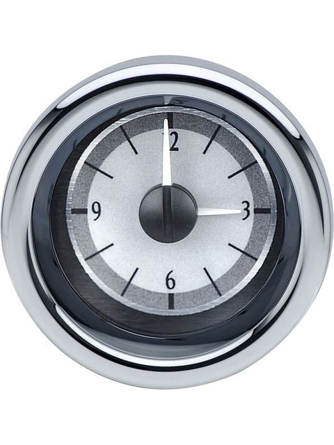 Dakota Digital 3" Round VLC-16-1-S-B Universal VHX Clock Silver Alloy Style Blue Backlighting