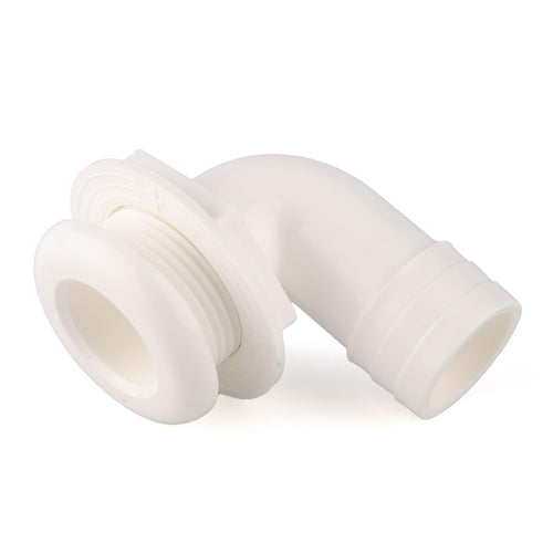 90 Degree T-H Marine Supplies Thru-Hull Fittings - 1-1/8 inch, White