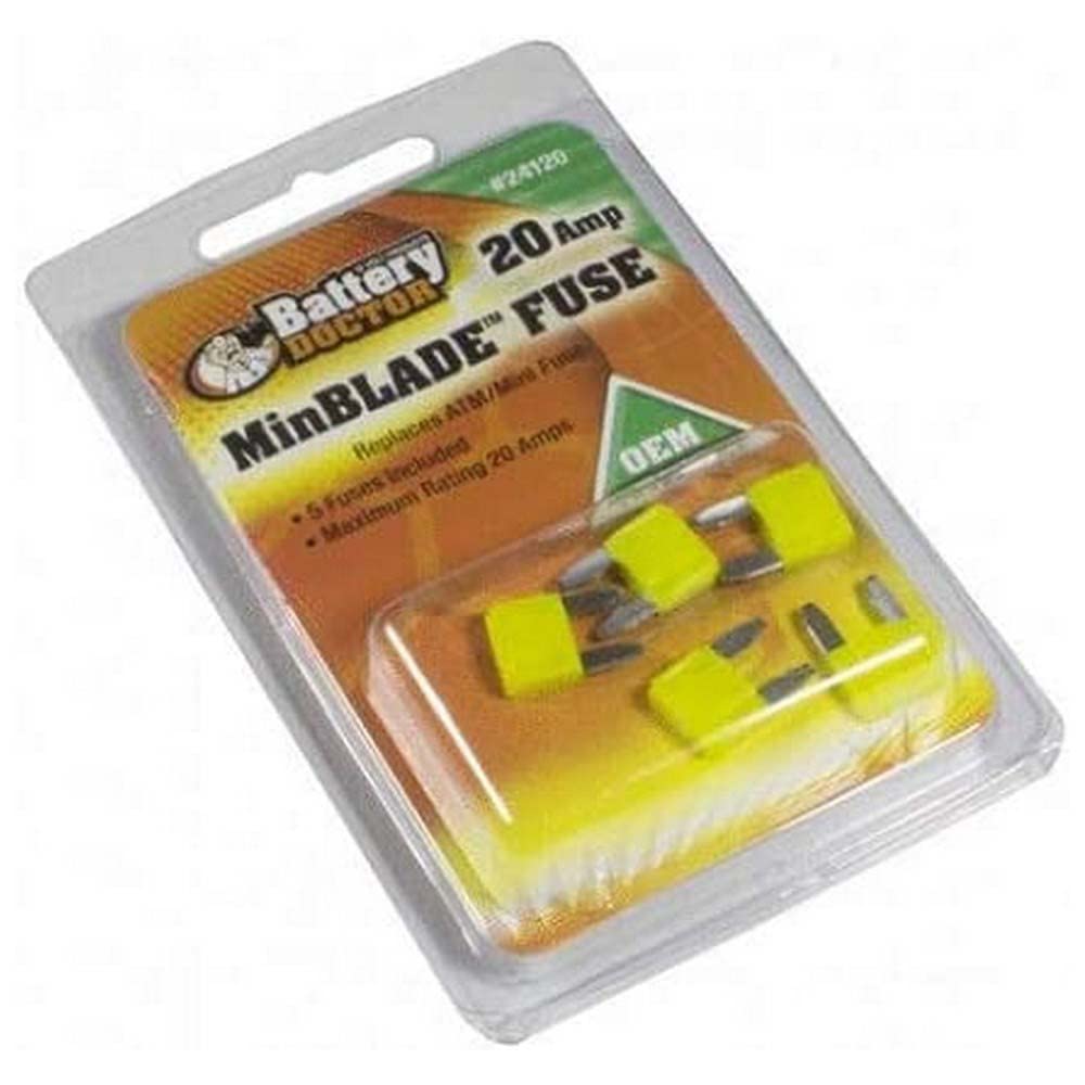 Battery Doctor WirthCo 24120 20 Amp MinBlade Fuse, 5 Pack