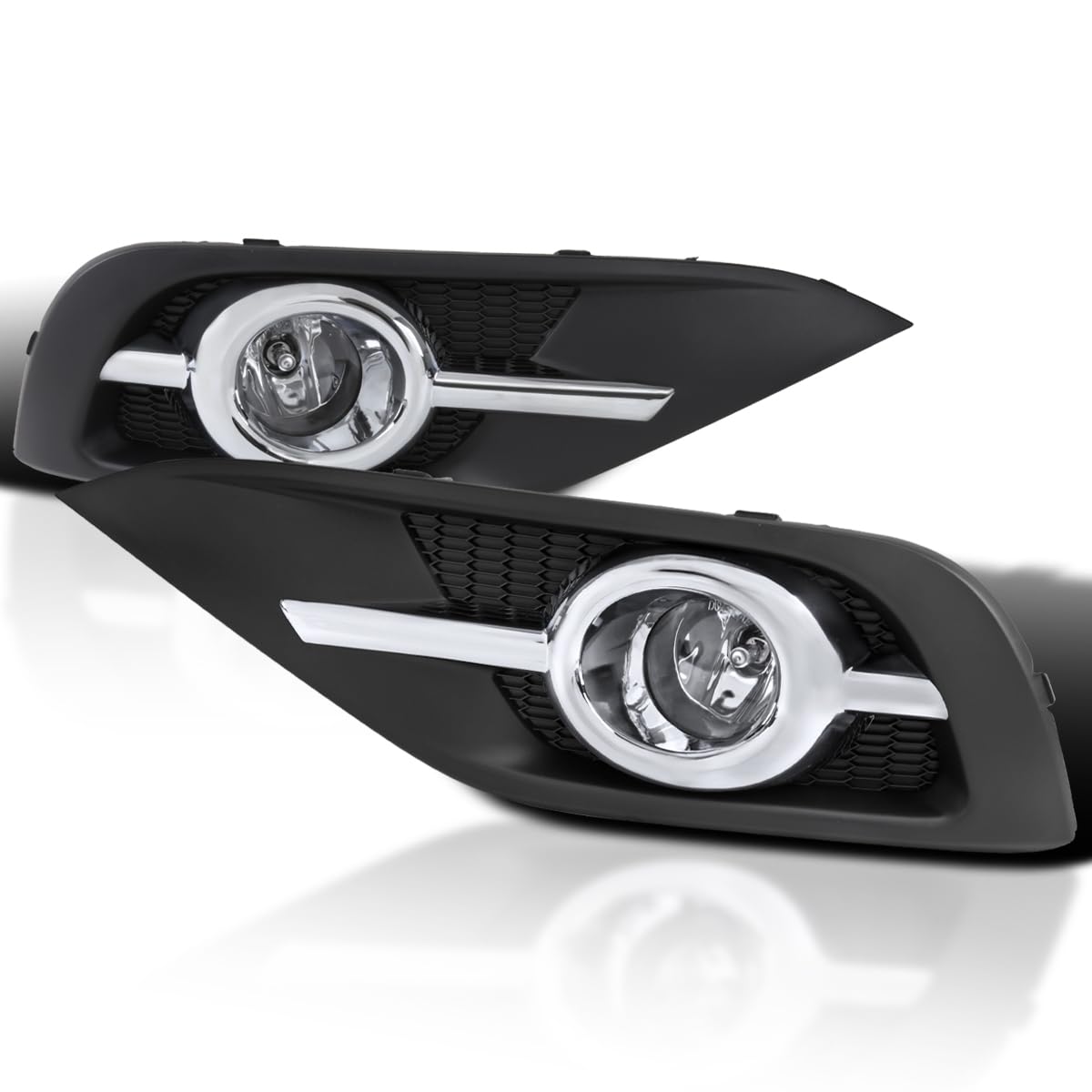 Spec-D Tuning Fog Lights Clear Lens + H11 Bulbs + Switch + Wiring Included Compatible with 2012-2014 Honda Cr-V Crv L+R Pair Assembly