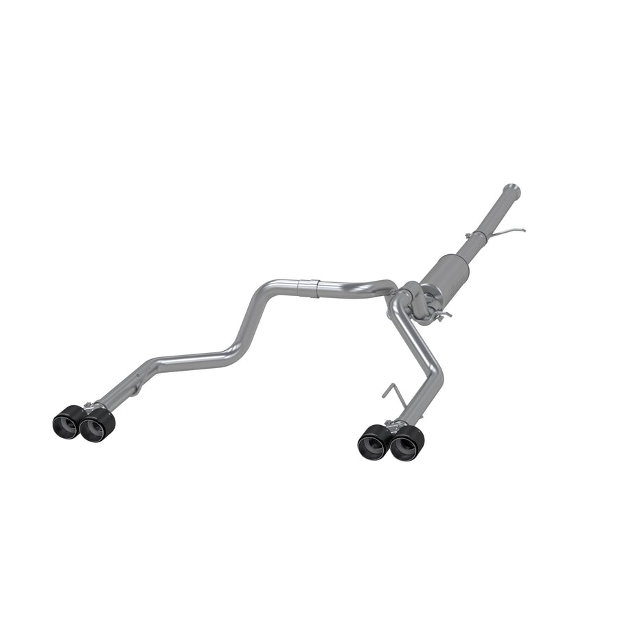 Chevy Silverado 1500 19-21 MBRP 6.2L 2.5in Dual Split Rear Cat Back w/Quad Carbon Fiber Tips- T304