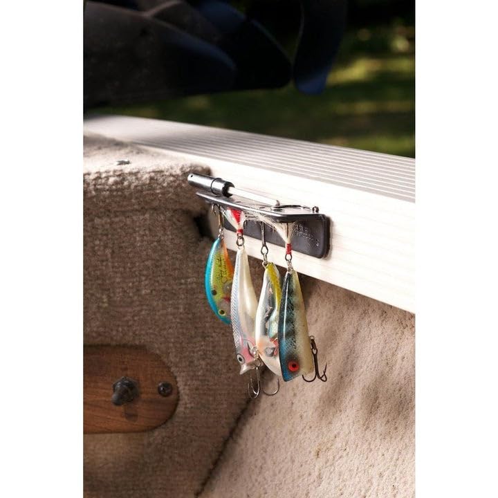 T-H Marine Mini Lure Holder Tackle Titan - Magnetic Lure and Accessory Organizer - Boat Tackle Management Rack Holds 4 Lures and Tools - Black