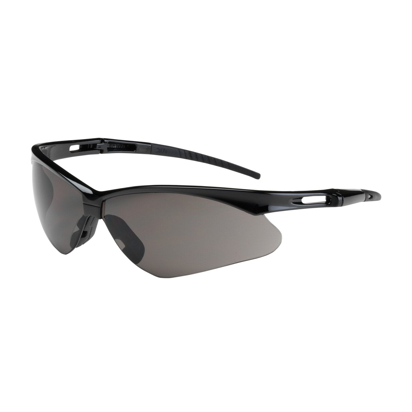 250-AN-10112 Anser Semi-Rimless Safety Glasses with Black Frame, Gray Lens and Anti-Scratch Coating