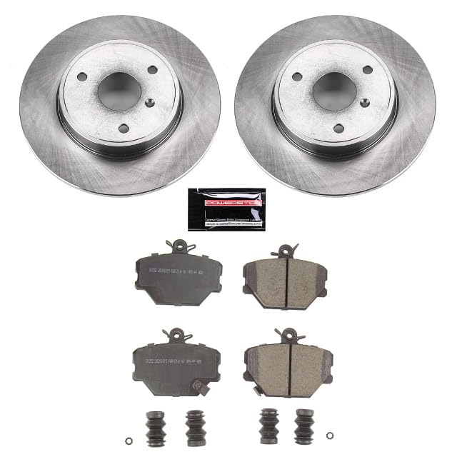 Power Stop KOE5695 Front Replacement Brake Kit-OE Brake Rotors & Ceramic Brake Pads For Smart Fortwo 2008-2016 [Model Specific]