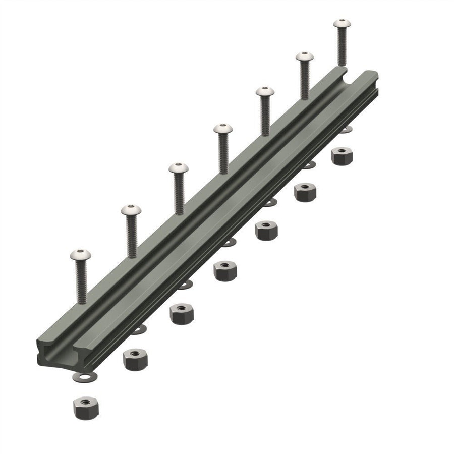 YakAttack GearTrac GT90 – 16" Aluminum Kayak Mount Track | 0.9" Wide Surface-Mount Gear Rail | Includes Stainless Hardware | Medium-Duty Rigging Track | Made in USA