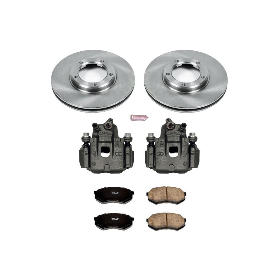 Power Stop KCOE1232 Replacement Autospeciality Front Caliper Kit- OE Rotors, Ceramic Brake Pads, Calipers For Toyota Tacoma 1995-2004 [Model Specific]