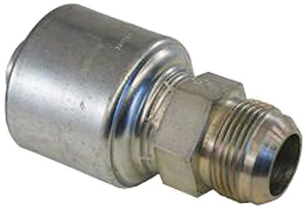 MegaCrimp Couplings Gates 16G-20MJ, Male JIC 37 Flare, Zinc Plated Carbon Steel, 4.29", 1" ID