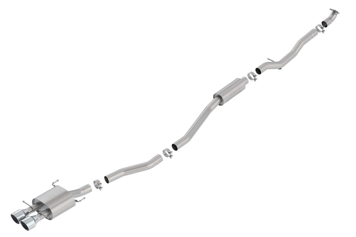 Cat-Back BORLA Performance Exhaust System for 2017-2020 Honda Civic Si 1.5L 4 Cyl. Turbo Manual Transmission Front Wheel Drive 2 Door Coupe