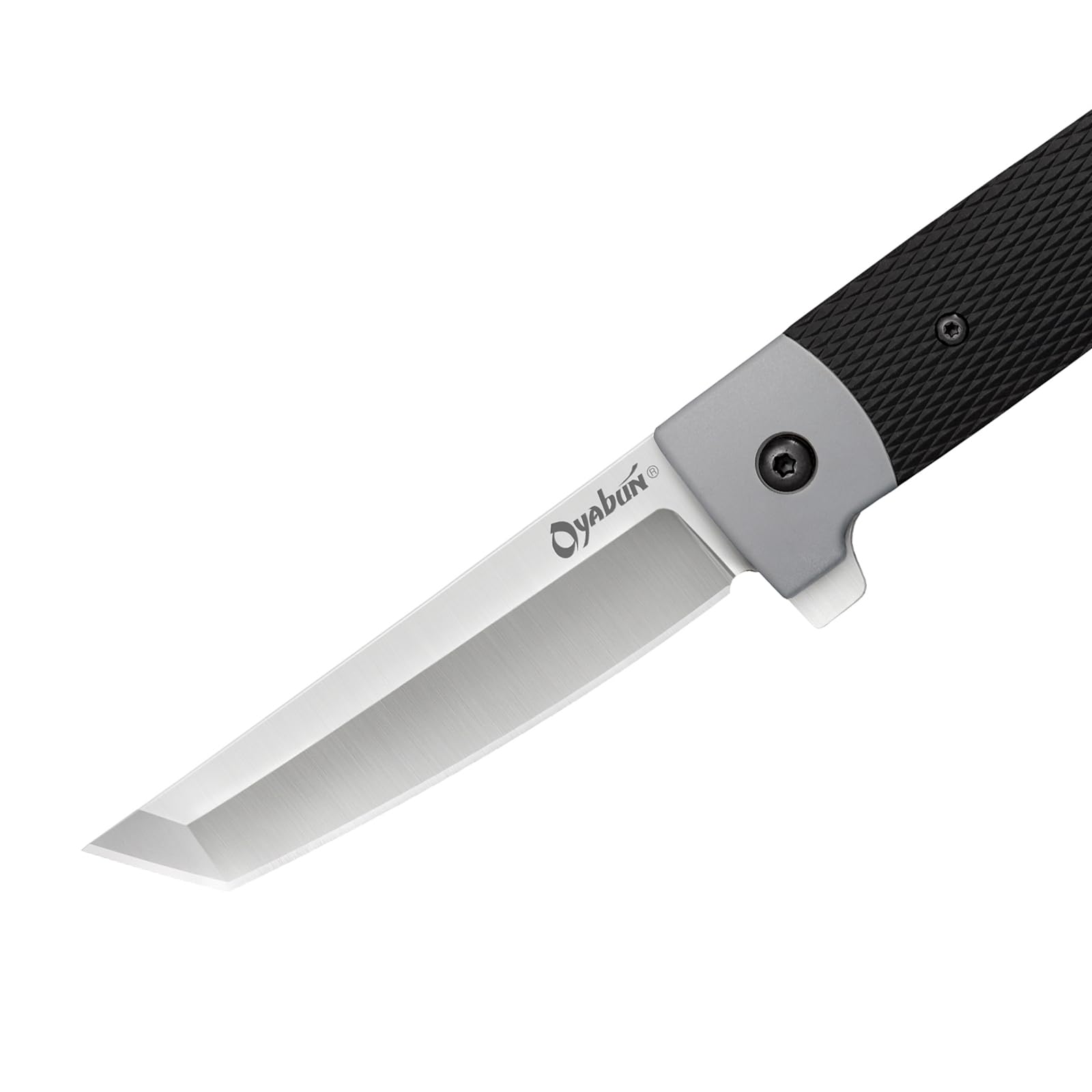 Cold Steel 3.5" Oyabun Tanto Point Razor-Sharp Blade 4.75" Griv-Ex Handle Everyday Carry Pocket Folding Knife w/Spring Leaf Lock