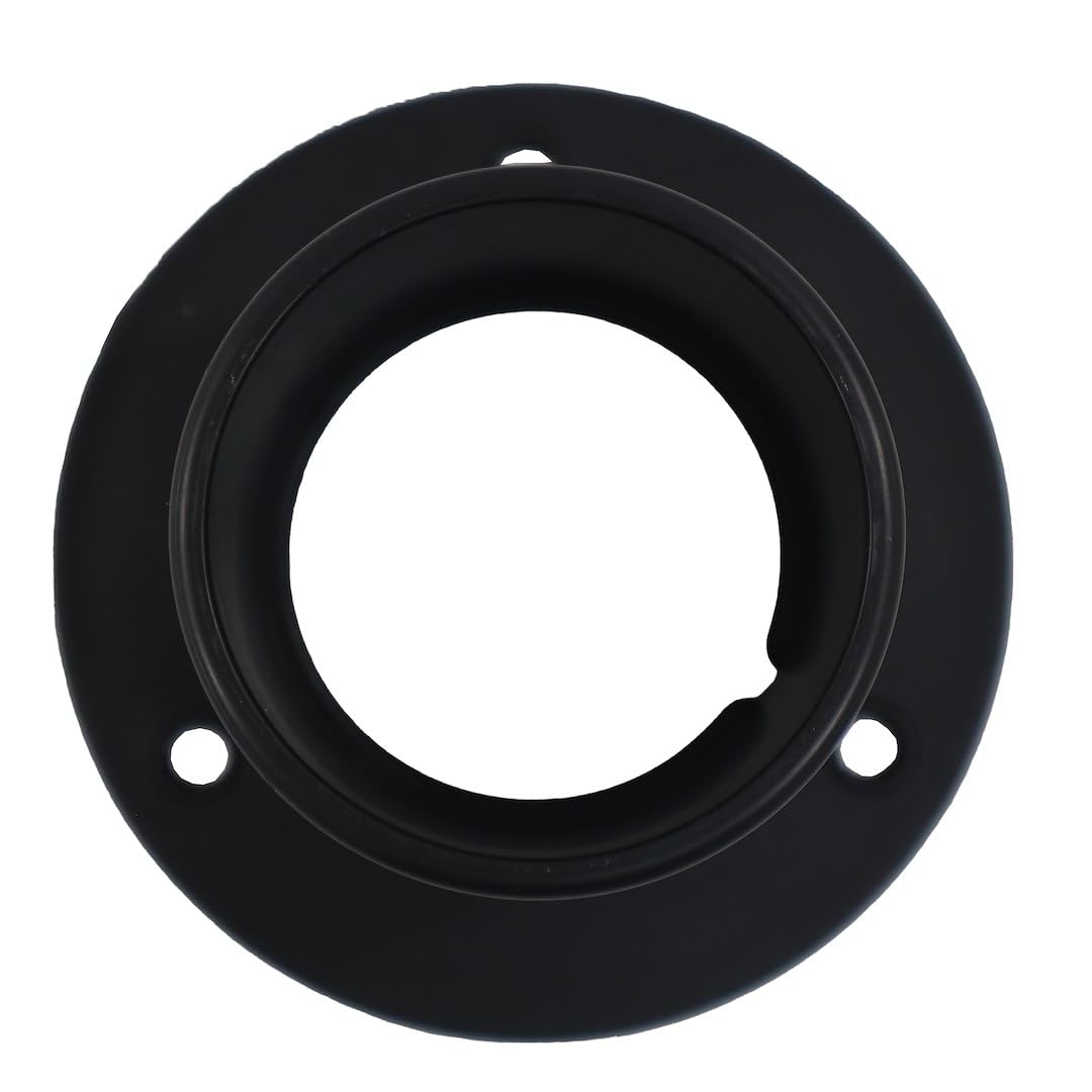 Black T-H Marine Rigging Flange & Hose Kit – Includes 2-1/2" ID Rigging Flange + 4 Ft Black Rigging Hose – Outboard Cable Management Kit – Threaded Flange for Easy Install – OEM Preferred