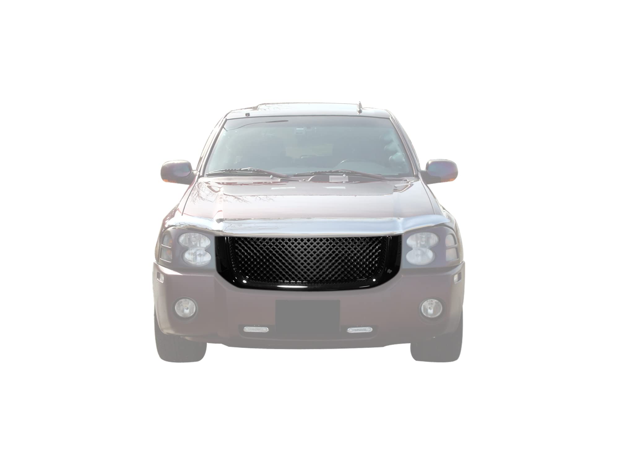 Mesh Front Hood Grille Armordillo USA 7148628 - Gloss Black Fits 2002-2009 GMC Envoy XL