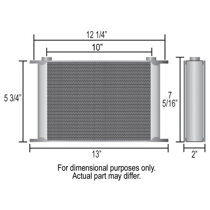 KIT-Stack Derale 51986 Plate Cooler 19 Row (-6AN 90° Swivel)