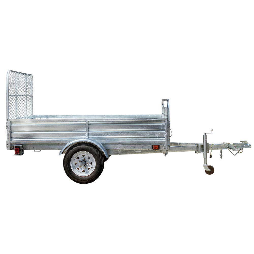 4.5 x 7.5 Galv DK2 Trailer (Drive-Up Gate Included), Load Capacity 1639 lb, Deck Length 7.5 ft, Deck Width 4.5 ft, Model# MMT5X7G-DUG