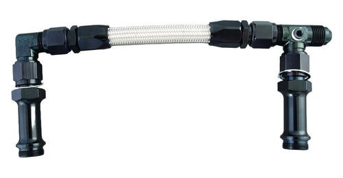 Fragola Performance Systems 7/8-20 Dual Inlet 4150#6 Fuel Line Kit Black 920002-BL
