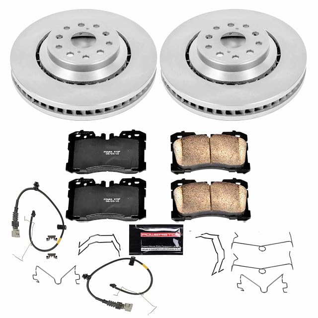 Power Stop KOE4687 Front Replacement Brake Kit-OE Brake Rotors & Ceramic Brake Pads For Lexus LS460 2007-2009, Lexus LS600h 2008-2009 [Model Specific]