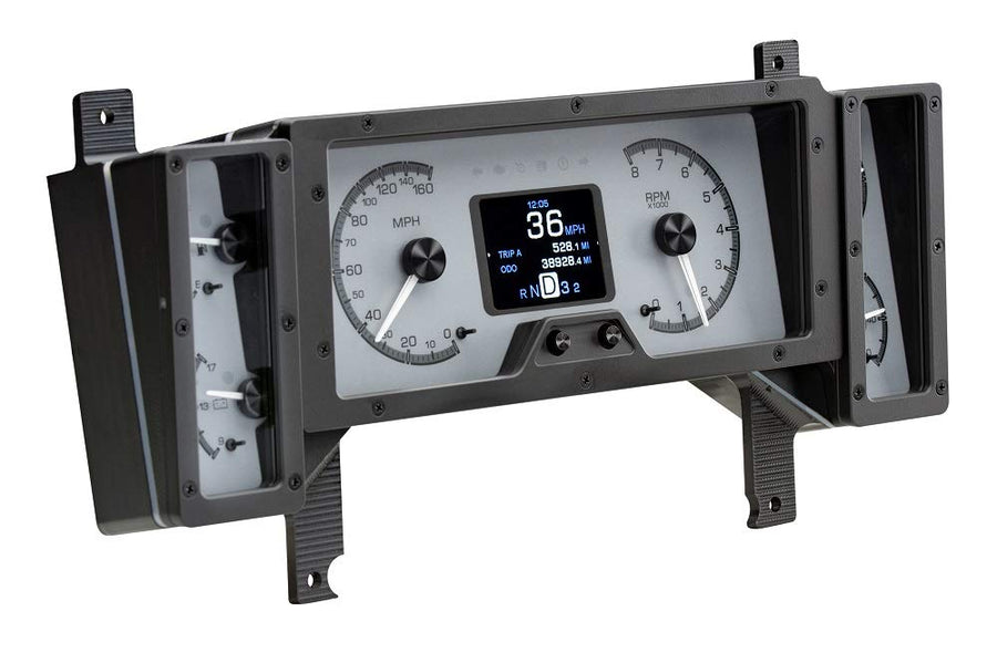 Dakota Digital HDX-84B-REG-S Analog Gauge Instrument System Compatible with 1984-87 Buick Regal and Grand National Silver Alloy