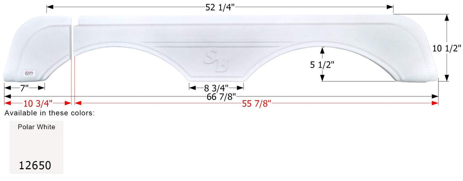 Fender Skirt ICON, Tandem, Sunnybrook, FS2650, Polar White