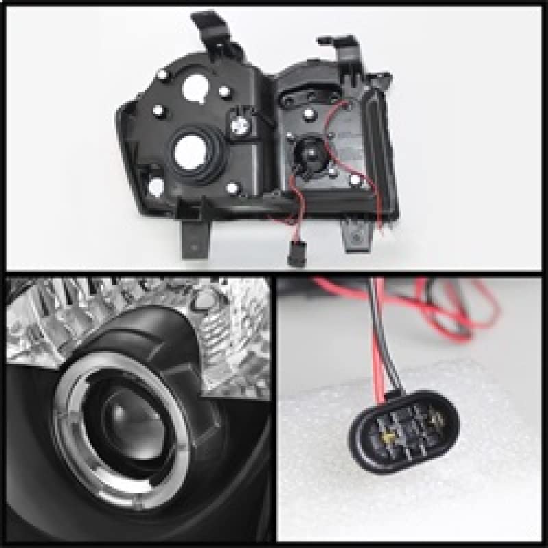 Auto Spyder 5070166 LED Halo Projector Headlights Black/Clear