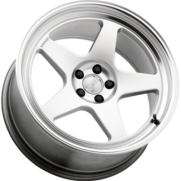 Kansei K12H Silver KNP Wheel with Hyper w/Machined Lip (18 x 9. inches /5 x 114 mm, 12 mm Offset)
