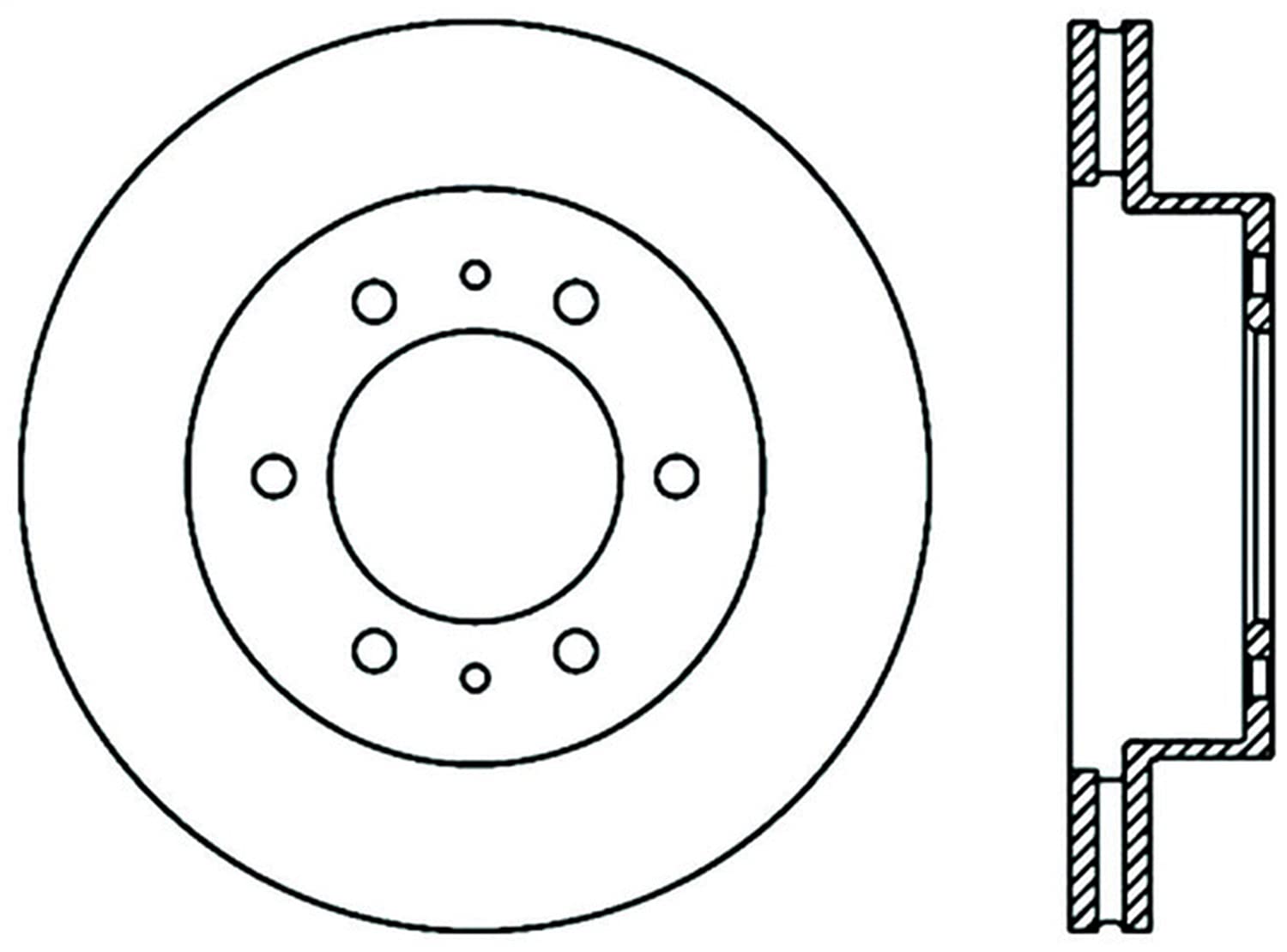 Sport StopTech Cross Drilled Brake Rotor; Front Left 128.69001L
