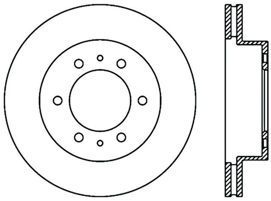 Sport StopTech Cross Drilled Brake Rotor; Front Left 128.69001L