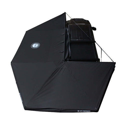 XD Nomadic 270 - Overland Vehicle Systems Awning, Lights, Black Out, Wall Kit, Black Body, Passenger Side, Black Trim & Black Travel Cover