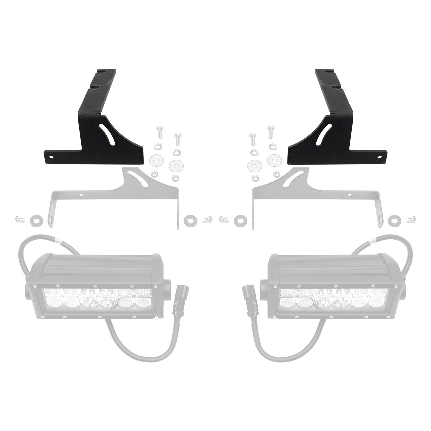 ZROADZ LED Mounting Bracket & Kit Under Rear Bumper - Compatible w/ 2017-2022 Ford F-250, F-350, F-450, F-550 - with (2) 6 Inch ZROADZ LED Lights (Included) with Wiring Harness - PN Z385471-KIT