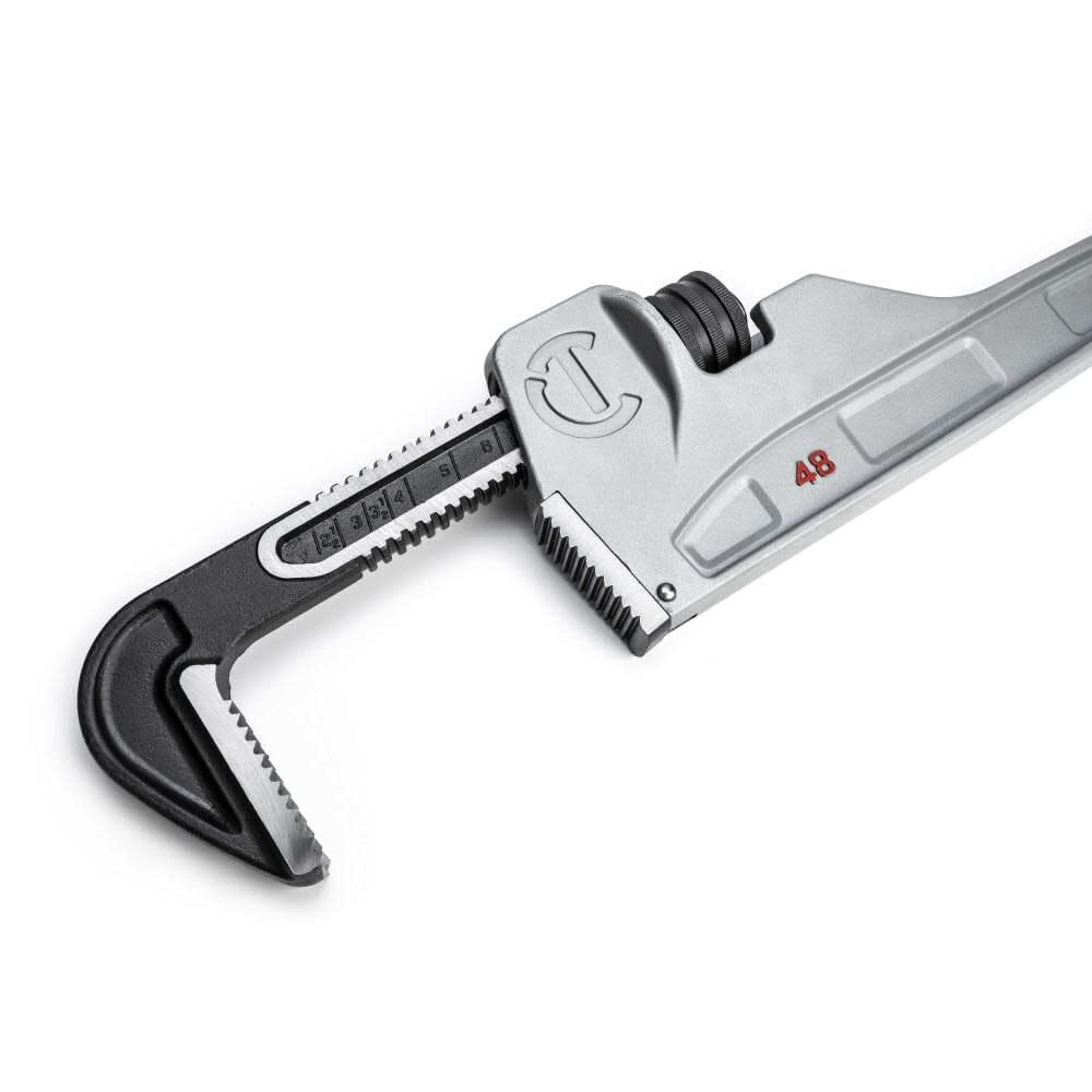 Crescent Pipe Wrench Aluminum - Plumbing, Mechanic, Home Improvement & Repair Tool - Adjustable Wrench - 48" - CAPW48