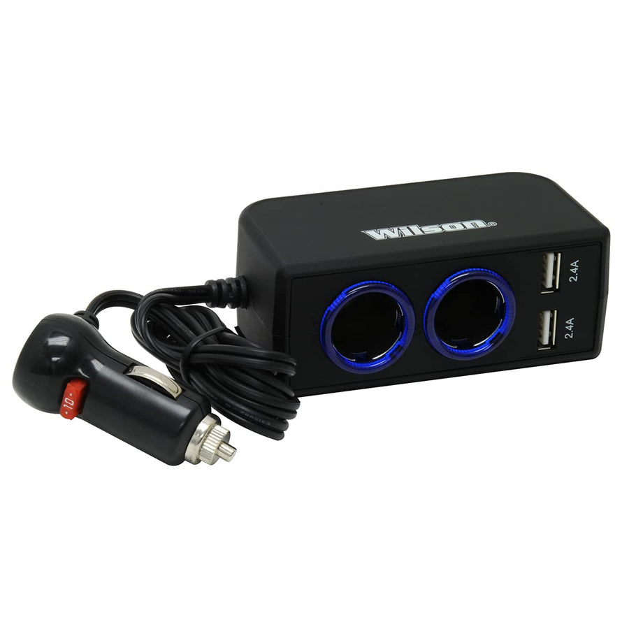 12-Volt Wilson Dual USB Adapter with 3 Foot Cord 3052224USBBL
