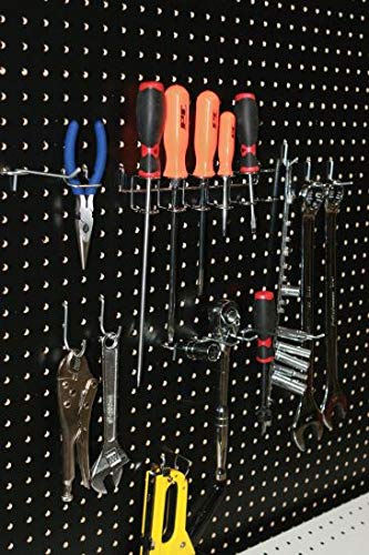 95pc Performance Tool W5160 Pegboard Metal Hook & Organizer Assortment | Pegboard Double Arm Hook, Single Arm Hooks, U-Hooks, V-Hooks L-Angled hook | Ideal for Home, Shop, Garage, Craft Room & Office