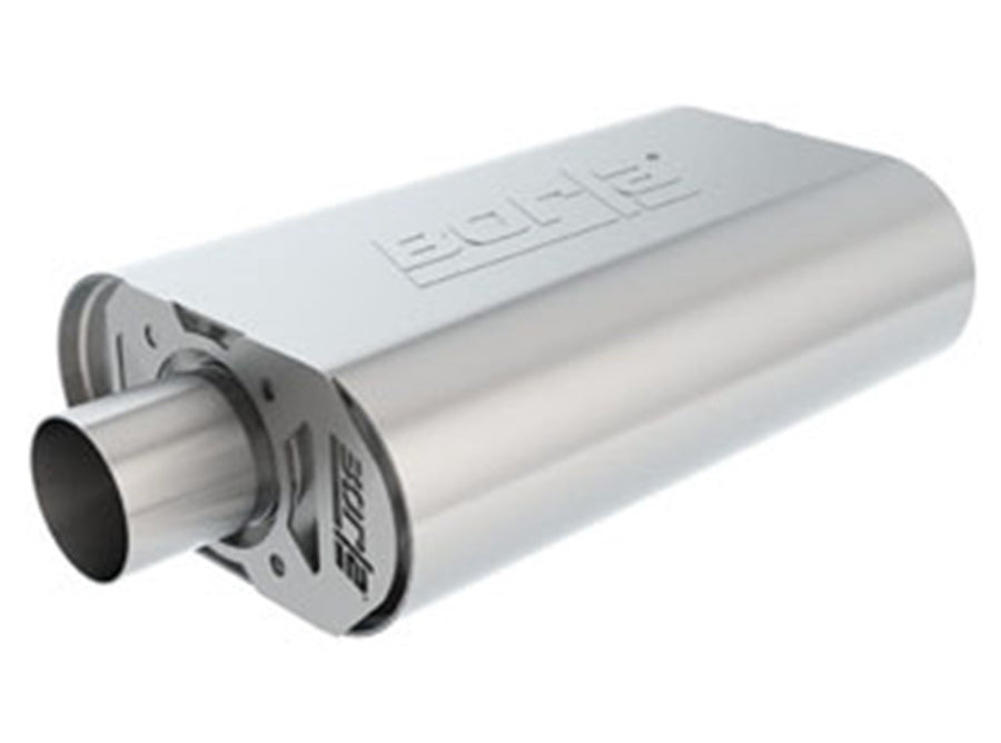 BORLA CrateMuffler 400825 for Chevrolet Small Block Stock Output 283/327/ 350 CID V8 2.5" Offset/Center 14" x 4.35" x 9.10" Body S-Type